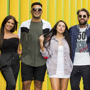 Abbie Holborn, Nathan Henry, Marnie Simpson, Aaron Chalmers und Chloe Ferry, 2017 in London