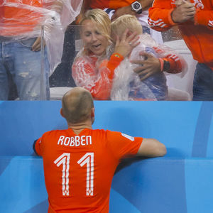 WM-Aus: Hier weint Robbens kleiner Sohn bitterlich