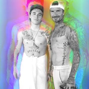 Oben ohne: Brooklyn und David Beckham zeigen ihre Tattoos!