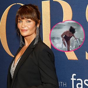 Helena Christensen genießt eisiges Bad in gefrorenem See