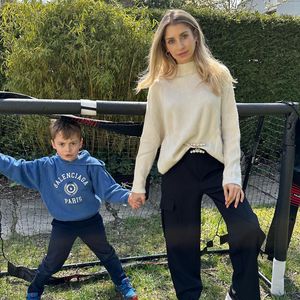 Wie Profis: Cathy Hummels trainiert mit Sohn Ludwig Fußball