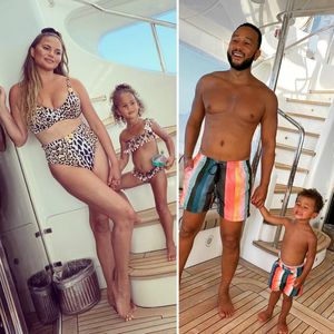 Wie süß! Chrissy Teigen und John im Partnerlook mit Kids