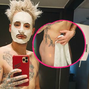 Nur Handtuch und Gesichtsmaske: Bill Kaulitz fast nackt