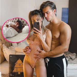 Ganz intim: Richard Heinze und Caro Einhoff kuscheln im Bett