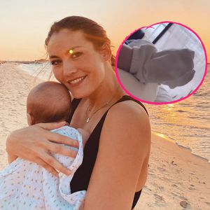 Baby wächst schnell: Fiona Erdmanns Sohn trägt ihre Socken