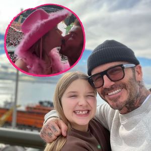 Tochter Harper gibt David Beckham dicken Bussi auf den Mund!