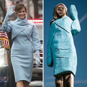 Skurriles Holzmännchen: Melania Trump wird Statue gewidmet
