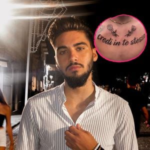 Tiefsinniger Spruch? Davide hat ein neues XXL-Brust-Tattoo