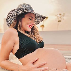 Kurz vor der Geburt: Fiona Erdmann strahlt mit XXL-Babybauch