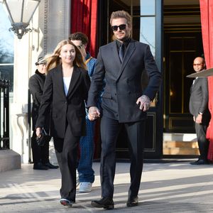 Süßer Partnerlook: David Beckham und Tochter auf Modenschau