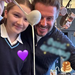 Süß: David Beckham macht Pfannkuchen mit Tochter Harper