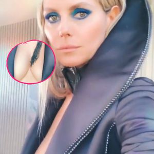 Leder-Look und XXL-Dekolleté: Das ist wirklich Heidi Klum!