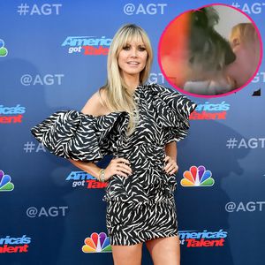 Feuchter Kuss: Hier lässt sich Heidi Klum vom Hund knutschen