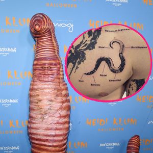Yannik Zamboni lässt sich Heidi Klums Wurm-Kostüm tätowieren