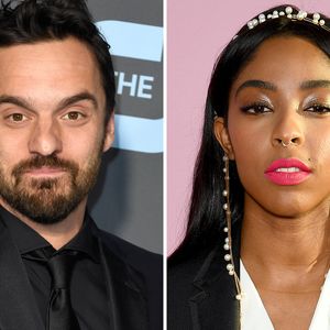 Jake Johnson & Jessica Williams knutschen am Filmset