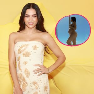 Schwangere Jenna Dewan posiert nackt vor offenem Fenster