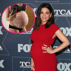 XXL-Kugel: Jenna Dewan pflegt ihren Babybauch mit Maske