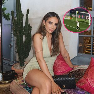 Jennifer Saro feuert ihren Freund Alex bei Auswärtsspiel an