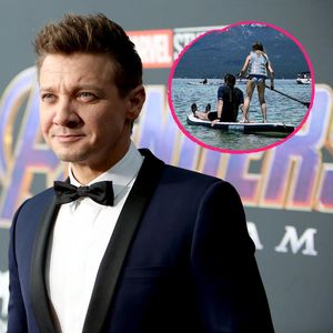Nach schwerem Unfall: Jeremy Renner paddelt über einen See