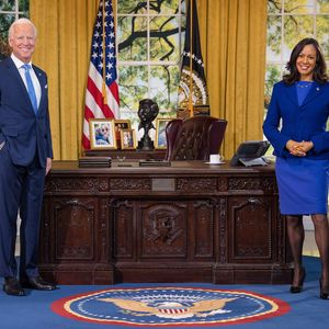 Netz-Lacher für Joe Biden und Kamala Harris' Wachsfiguren