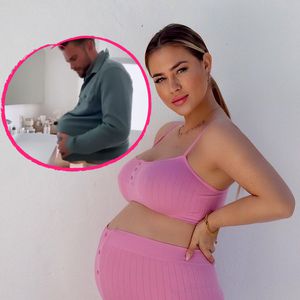 Mit Wassermelone: Johannes testet Jessis Babybauch-Gewicht
