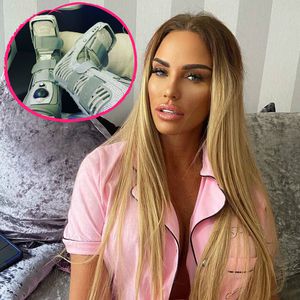 Katie Price pimpt ihre Fußorthesen mit Strasssteinchen auf