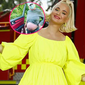 Hier tanzt die hochschwangere Katy Perry neben ihrem Auto!