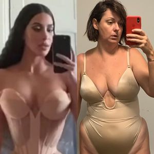 In Shapewear: Celeste Barber stellt Kims Korsett-Foto nach