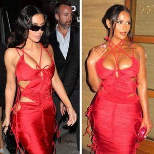 Zufall? Kim Kardashian trägt das gleiche Kleid wie Kanyes Ex