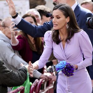Flieder: Königin Letizia von Spanien begeistert mit Look