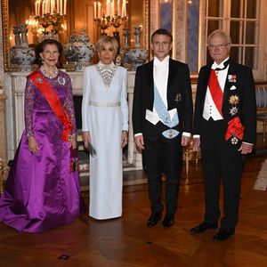 Präsident Emmanuel Macron zu Besuch bei schwedischen Royals
