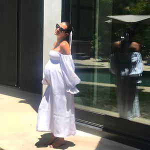 Lea Michele zeigt ihren XXL-Babybauch in weißem Sommerkleid