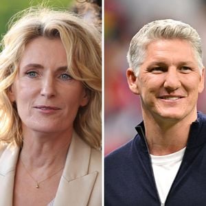 Maria Furtwängler und Basti Schweinsteiger lachen gemeinsam