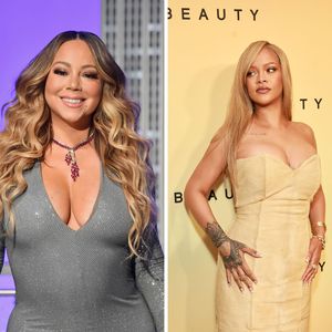 Bei Weihnachtskonzert: Mariah Carey signiert Rihannas Brust