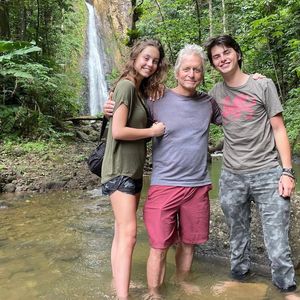 Selten: Michael Douglas zeigt seine Kinder Carys und Dylan