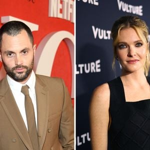 Penn Badgley & Meghann Fahy drehen romantische Filmszene