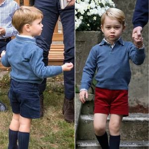 Süß! Diesen Pulli hat George seinem Bruder Louis vererbt