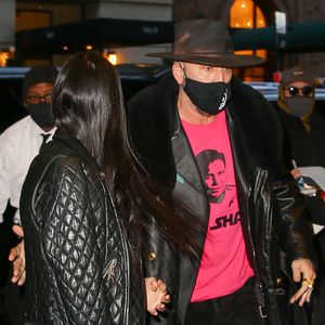 Heißes Leder-Duo: Nicolas Cage mit seiner Frau in New York