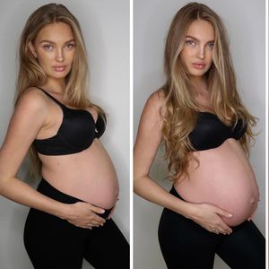 Neu-Mama Romee Strijd teilt Throwback-Pics ihres Babybauchs