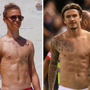 Wie Twins: Romeo Beckham sieht Papa David immer ähnlicher