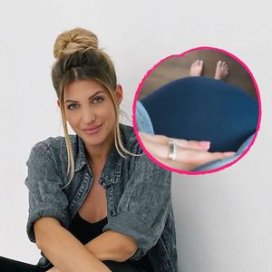Wo sind die Füße? So groß ist Sarah Harrisons Babybauch