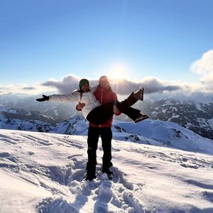 Total romantisch! Sarah und Julian Engels turteln im Schnee