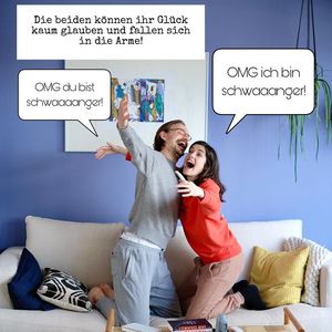 Model Marie Nasemann verkündet Babynews mit witzigem Comic!
