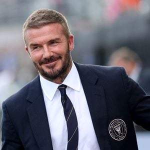 Bemühtes Lächeln: David Beckham nach Brooklyns Post gesehen