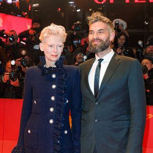 Selten: Tilda Swinton zeigt sich mit ihrem Partner Sandro