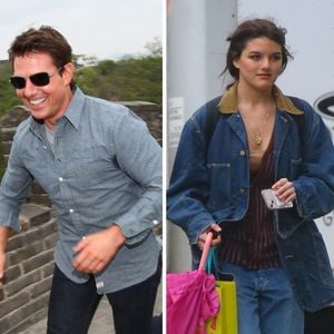 Tom Cruise eilt zu Helikoper während Suri an der Uni startet