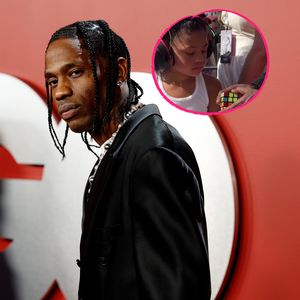 Travis Scott gemeinsam mit Tochter Stormi beim Grand Prix