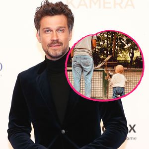 Wayne Carpendale und Söhnchen Mads tragen gleiche Windel