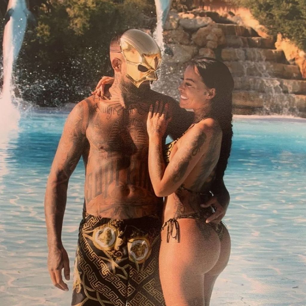 Rapper 18 Karat und seine Frau Maya, September 2024