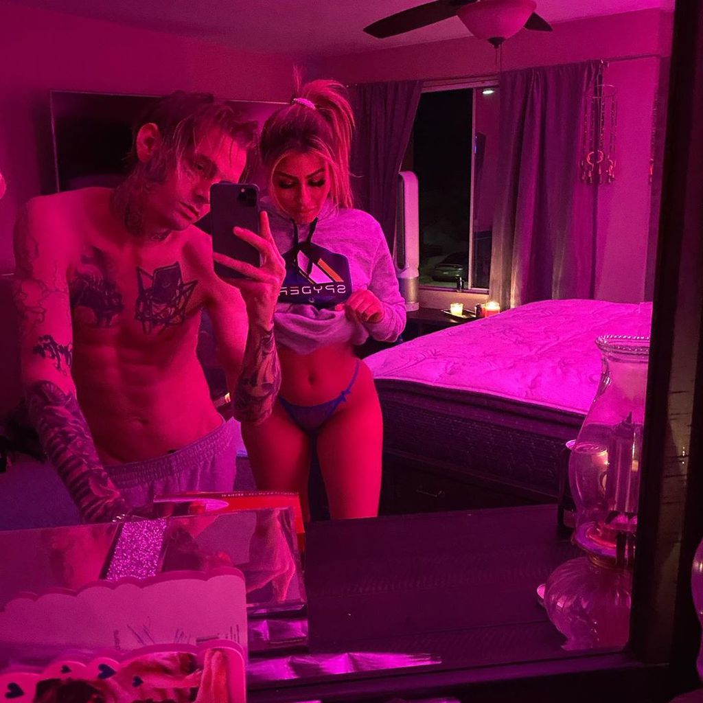 Aaron Carter und seine Freundin Melanie Martin im Februar 2020